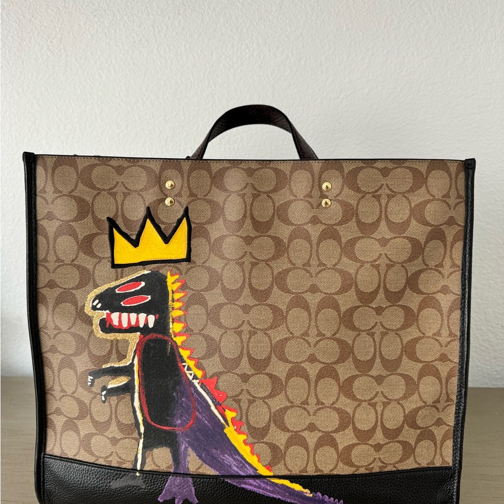 Coach x Basquiat Brown Signature Canvas Tote